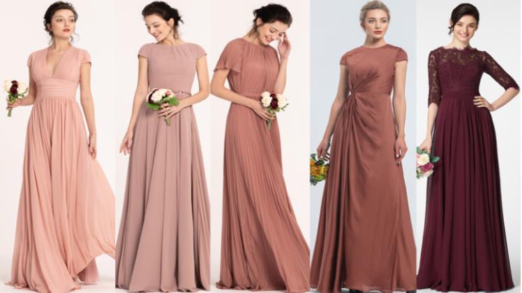 Modest And Unique: The Art Of Dressing Bridesmaids In Different Dresses